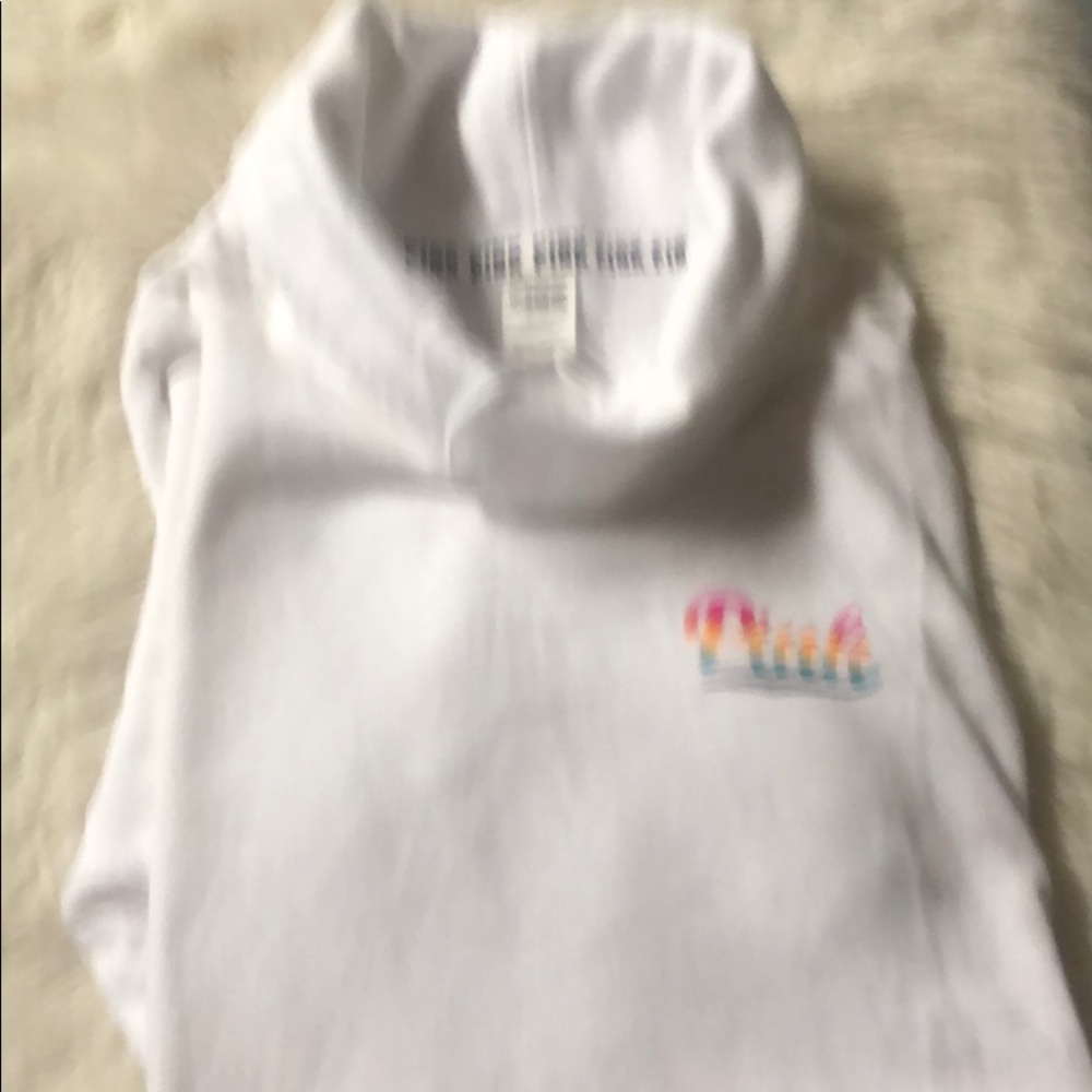 Pink Victoria secret sweatshirt in white